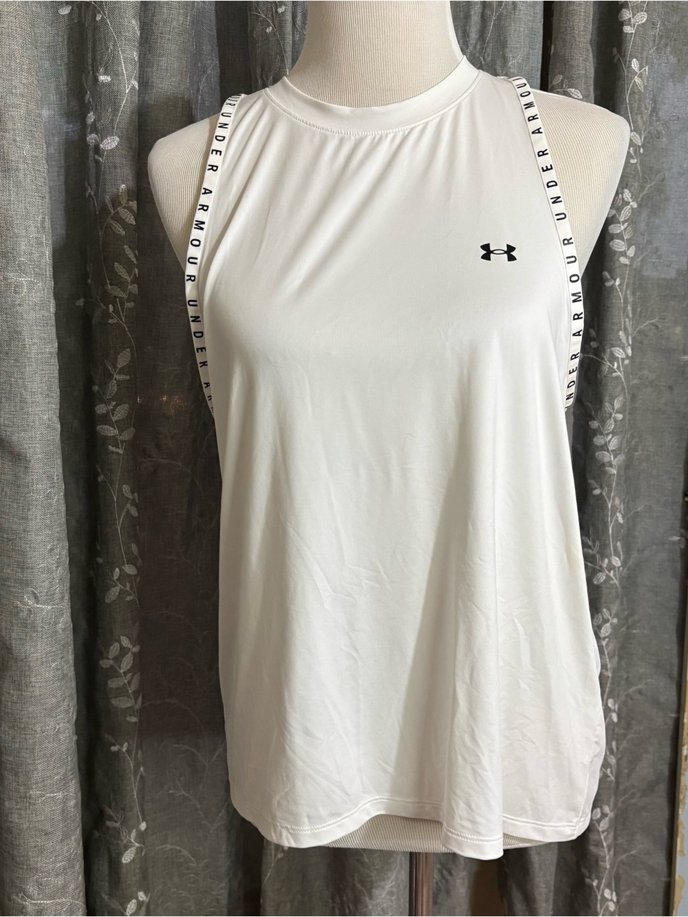 Under Armour White Women's Athletic Tank with Branded Racerback Straps